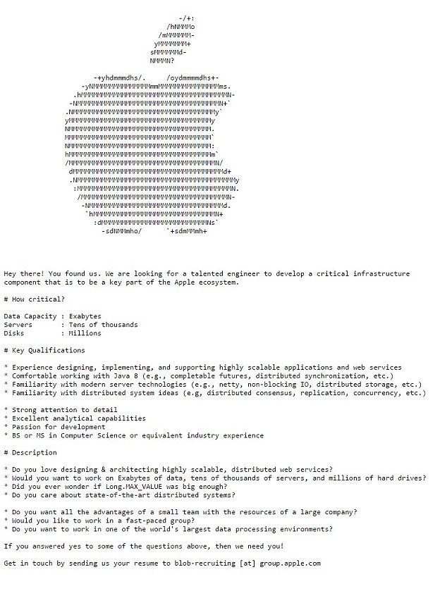 Apple giấu thông điệp tuyển người sâu trong website - Ảnh 2. Apple giấu thông điệp tuyển người sâu trong website - Ảnh 2.