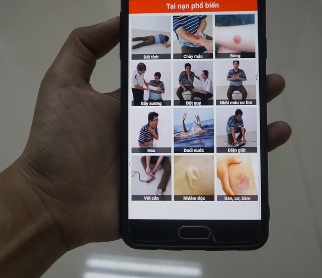 Ứng dụng điện thoại hướng dẫn sơ cấp cứu miễn phí dành cho người Việt - Ảnh 2. Ứng dụng điện thoại hướng dẫn sơ cấp cứu miễn phí dành cho người Việt - Ảnh 2.