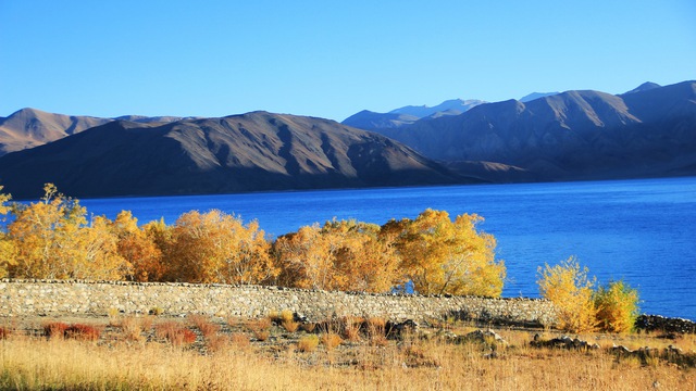 Lặng người với màu xanh huyền ảo ở hồ Pangong