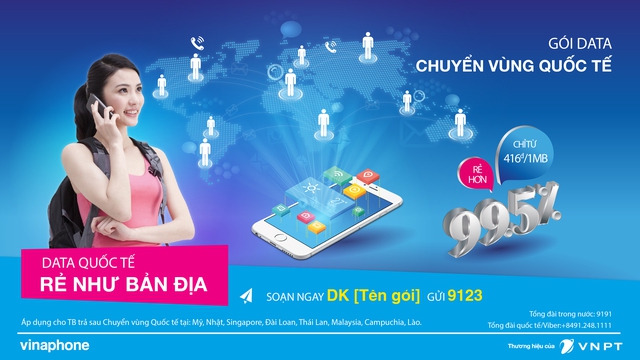 VinaPhone giảm 99,7% cước Data Roaming tại một số nước - Ảnh 2. VinaPhone giảm 99,7% cước Data Roaming tại một số nước - Ảnh 2.
