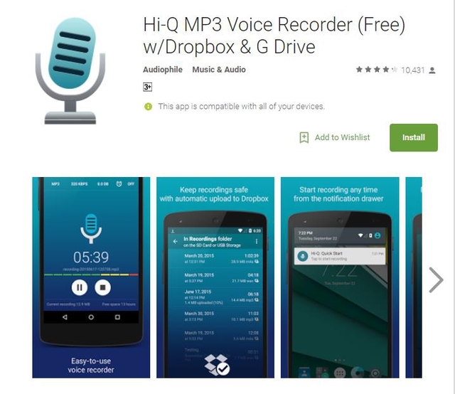 10 ứng dụng ghi âm tốt nhất cho thiết bị Android - Ảnh 4. 10 ứng dụng ghi âm tốt nhất cho thiết bị Android - Ảnh 4.