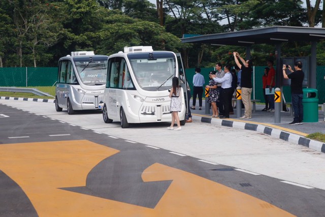 Năm 2022 Singapore đưa xe bus không người lái vào sử dụng - Ảnh 1. Năm 2022 Singapore đưa xe bus không người lái vào sử dụng - Ảnh 1.