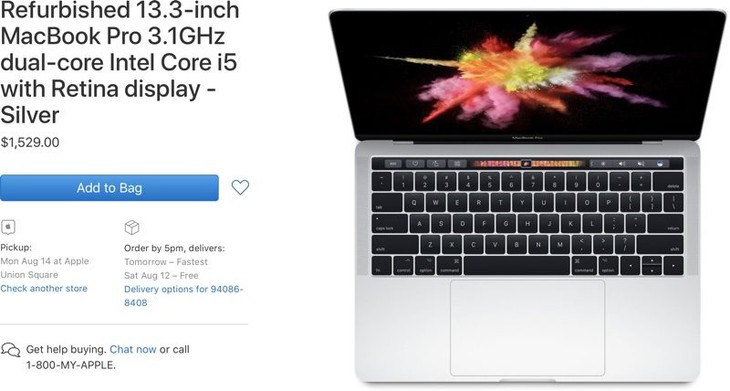 Apple mở bán MacBook Pro 13-inch 2017 trên gian hàng refurbished - Ảnh 1.