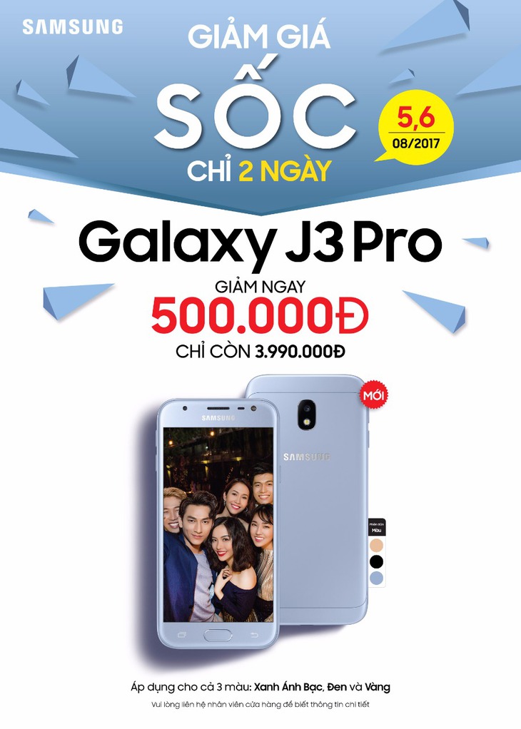 Chính thức mở bán Samsung Galaxy J3 Pro (2017) tại Việt Nam - Ảnh 1.